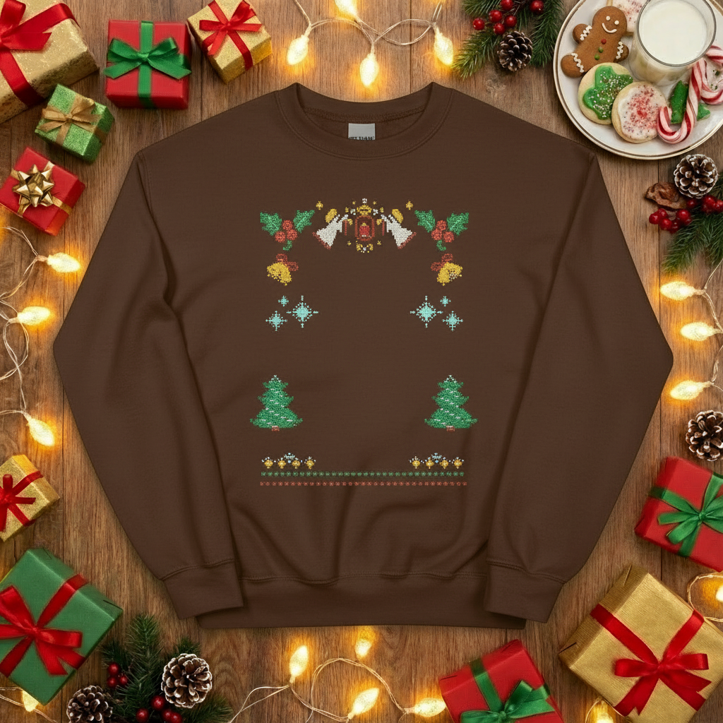 Custom Pet Holiday Sweatshirt - Snow Angels