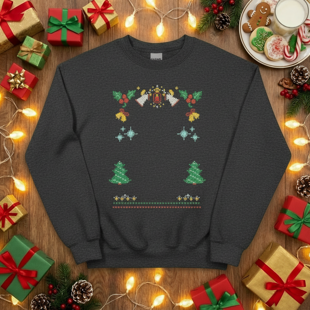Custom Pet Holiday Sweatshirt - Snow Angels