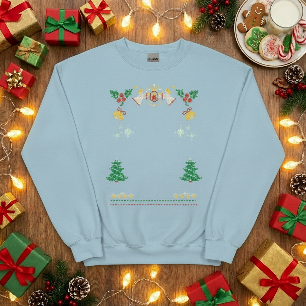 Custom Pet Holiday Sweatshirt - Snow Angels