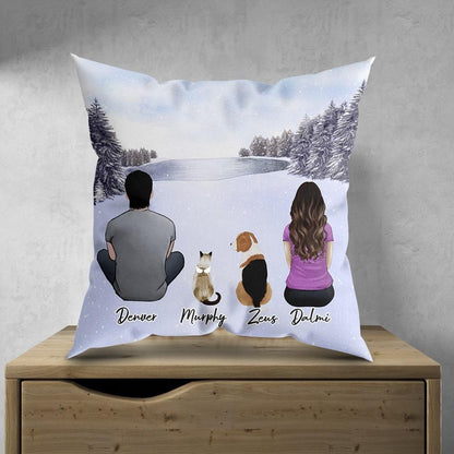 Snow Personalized Pet & Owner Pillow