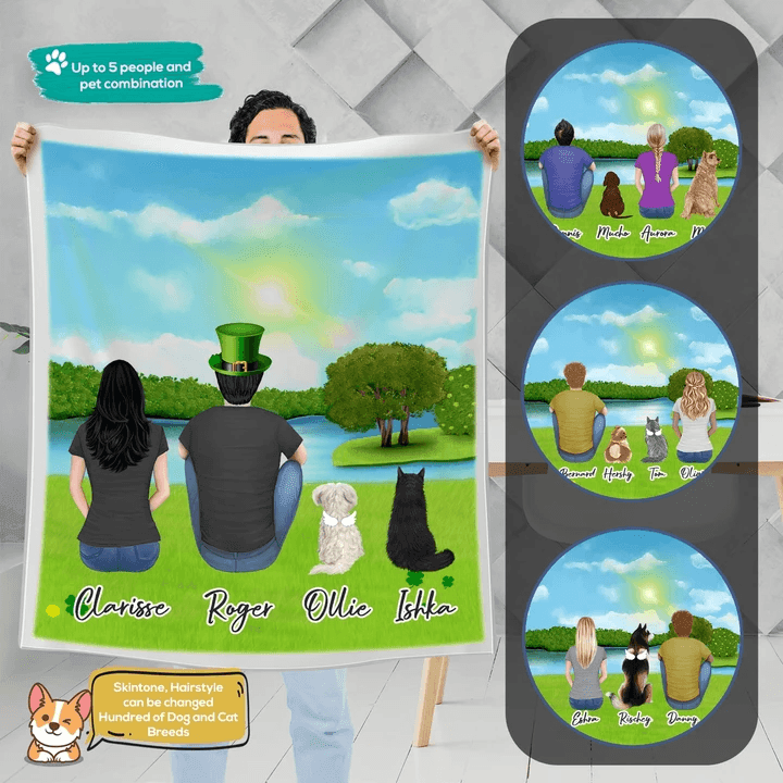 St. Patrick Personalized Pet & Owner Blanket