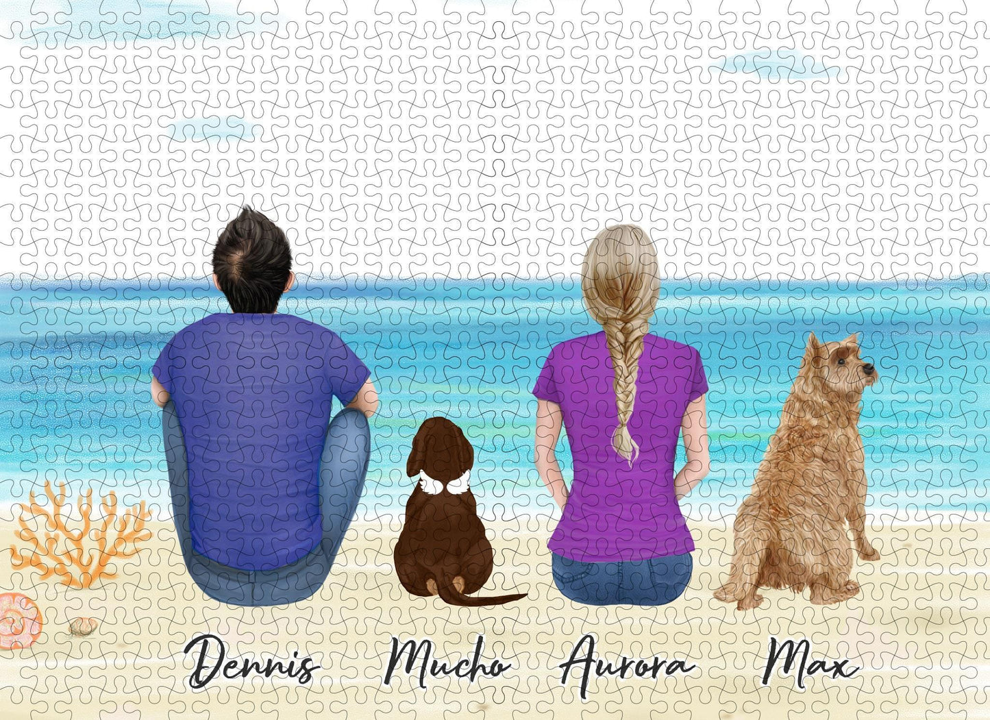 The Beach Personalized Pet & Owner Puzzle