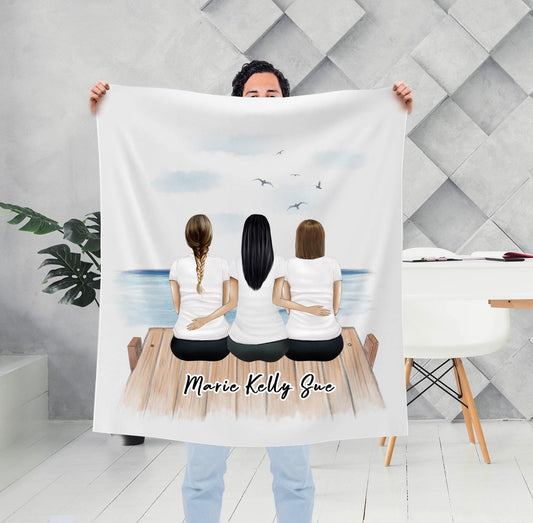The Dock Personalized Best Friend Sister Blanket