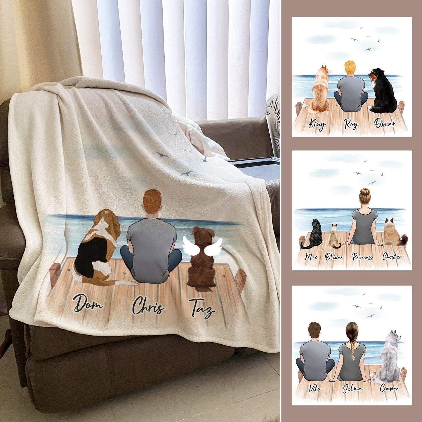 The Dock Personalized Pet & Owner Blanket