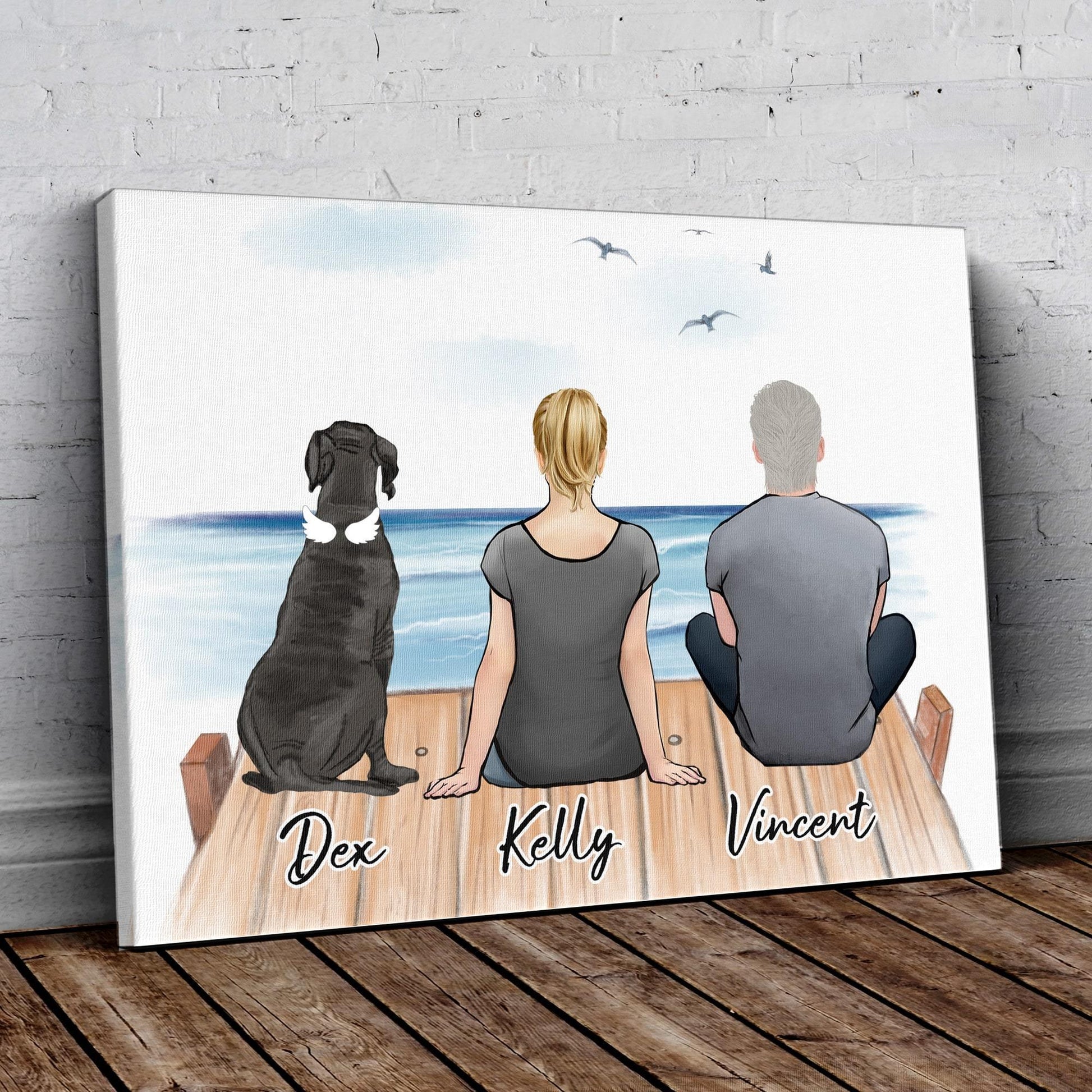 The Dock Personalized Pet & Owner Wrapped Canvas