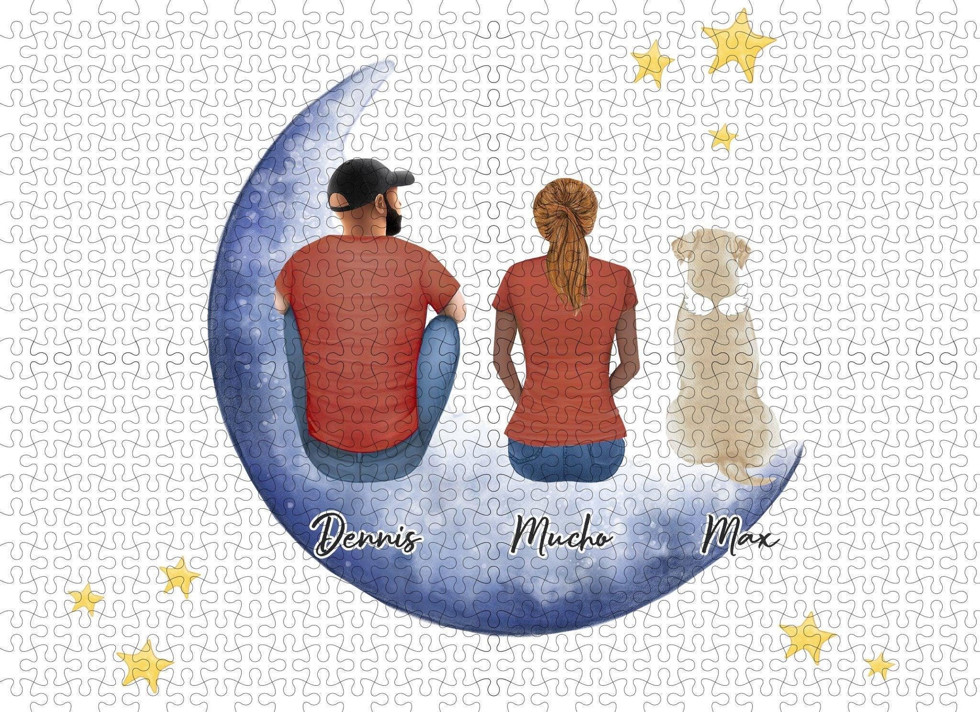 The Moon & Back Personalized Pet & Owner Puzzle