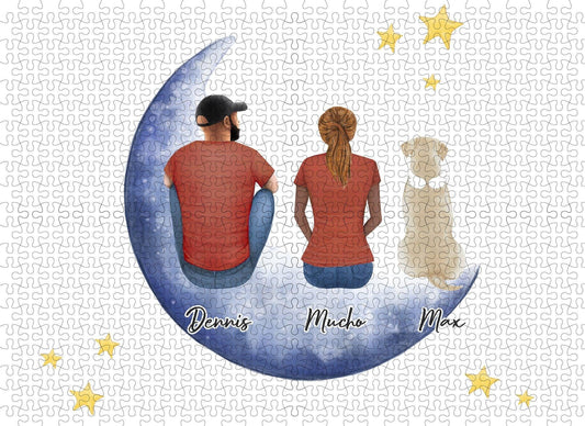 The Moon & Back Personalized Pet & Owner Puzzle