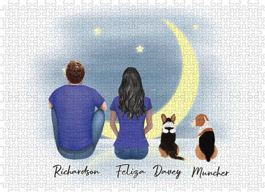The Moon Personalized Pet & Owner Puzzle