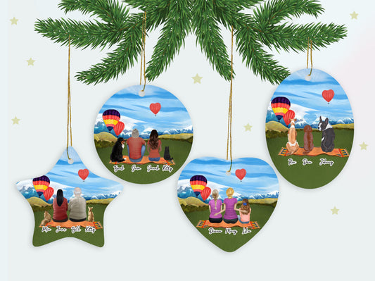 Valentine Day Circle Ornament - Personalized Pet & Owner