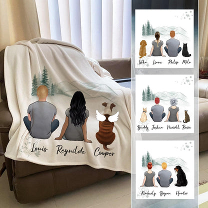 White Mountains Personalized Pet & Owner Blanket