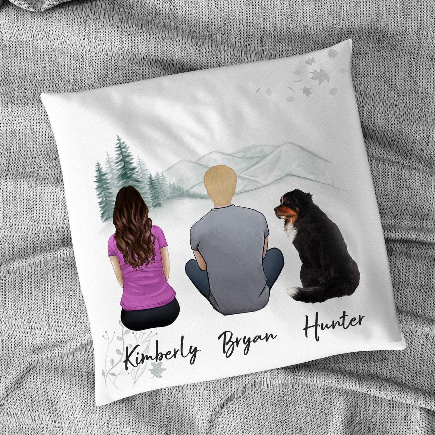 White Mountains Personalized Pet & Owner Pillow
