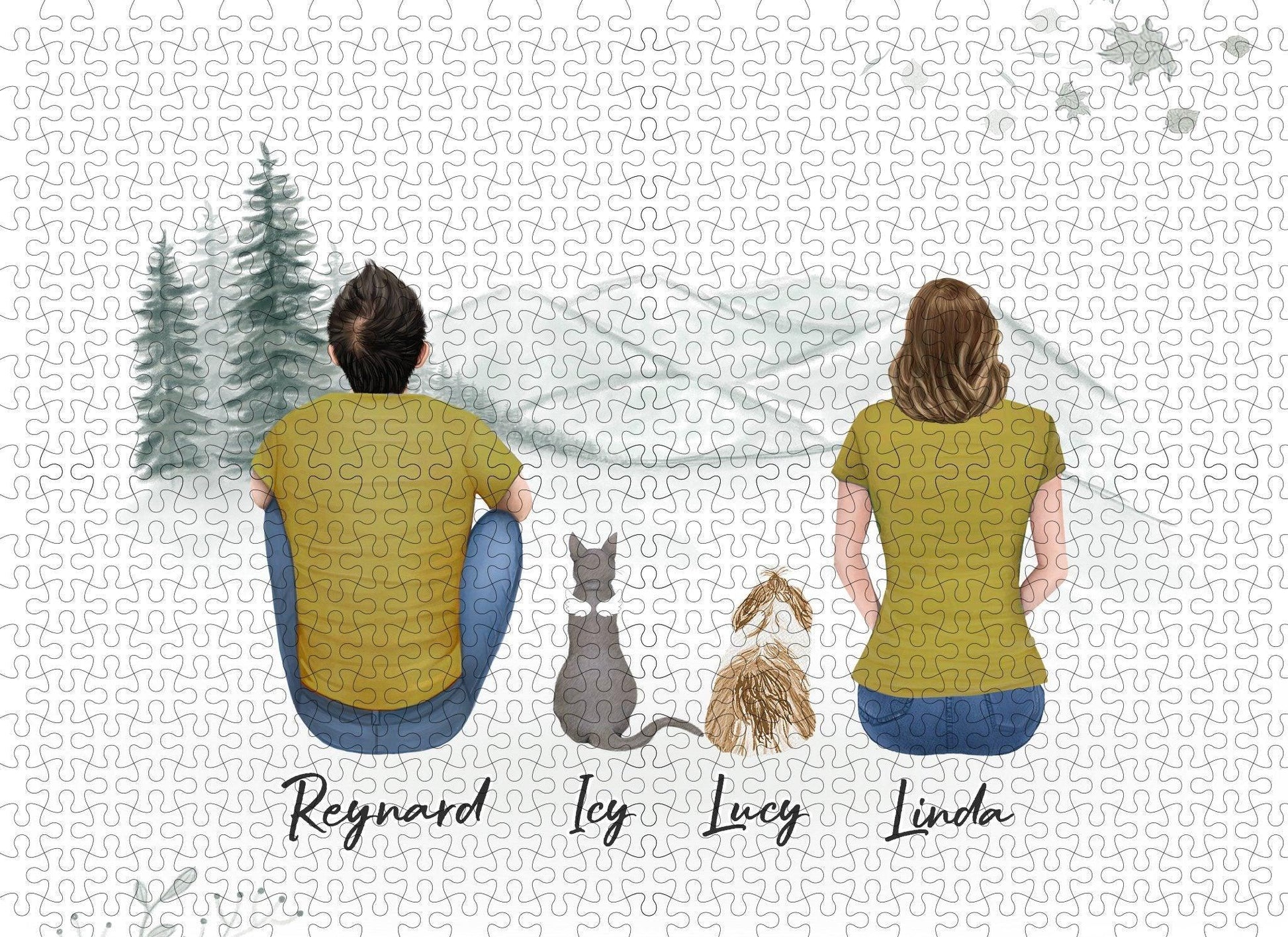 White Mountains Personalized Pet & Owner Puzzle