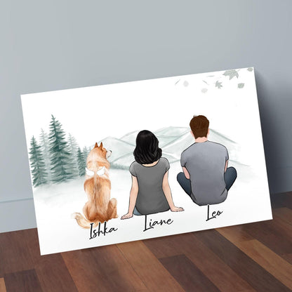 White Mountains Personalized Pet & Owner Wrapped Canvas